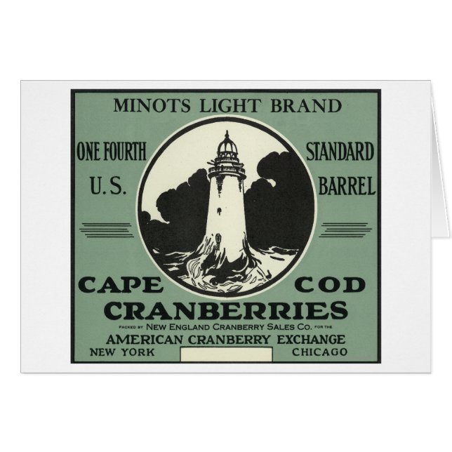 Cape Cod Minots Light Brand Cranberry Label (Vorderseite (Horizontal))