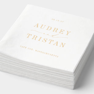 CAPE COD Moderne Minimalistische Hochzeit Servietten Mit Folie