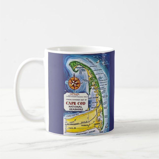 Cape Cod National Seashore Karte Tasse (Links)