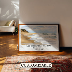 Cape Cod National Seashore Massachusetts Aquarell Poster