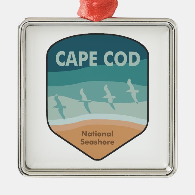 Cape Cod National Seashore Massachusetts Seagulls Ornament Aus Metall (Vorne)