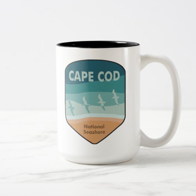 Cape Cod National Seashore Massachusetts Seagulls Zweifarbige Tasse (Rechts)