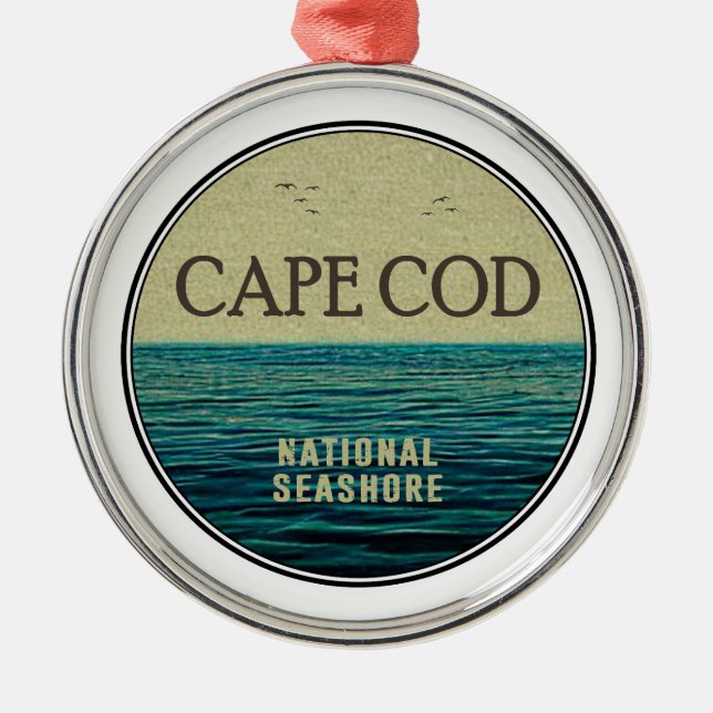 Cape Cod National Seashore Ocean Birds Ornament Aus Metall (Vorne)