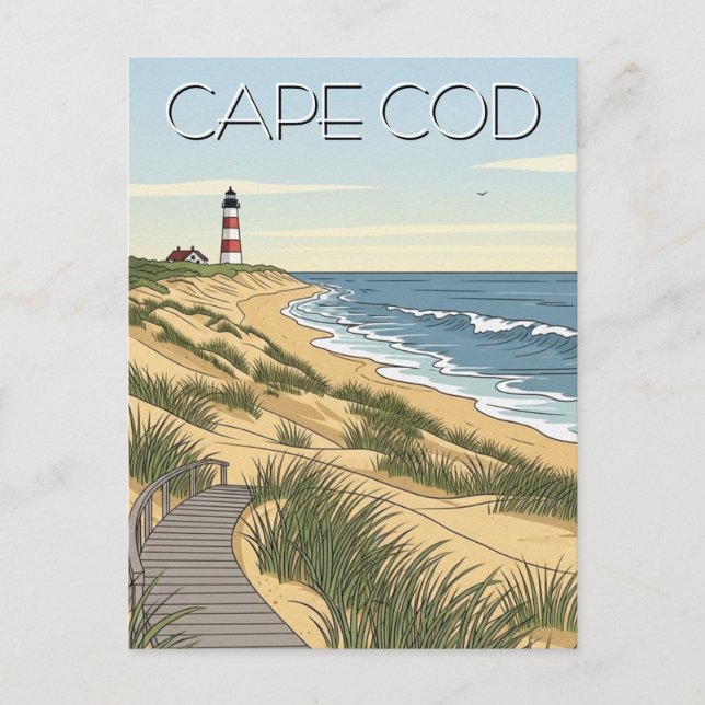 Cape Cod National Seashore Reise Postkarte (Vorderseite)
