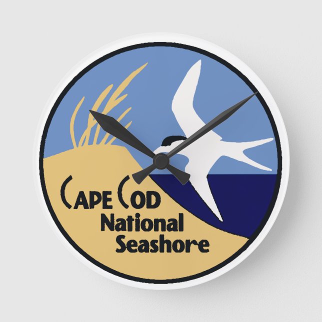Cape Cod National Seashore Runde Wanduhr (Vorderseite)