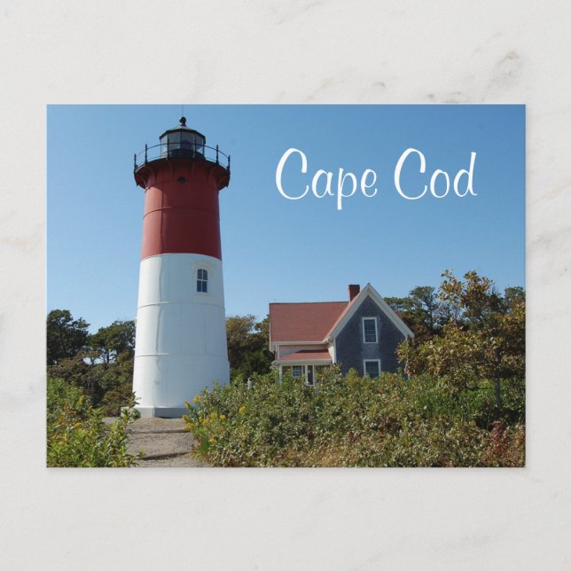 Cape Cod Nauset Lighthouse, Massachusetts Postkart Postkarte (Vorderseite)