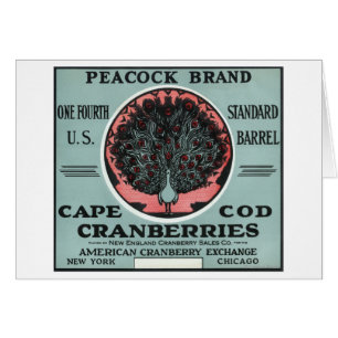 Cape Cod Peacock Marke Cranberry Label