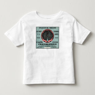 Cape Cod-Pfau-Marken-Moosbeeraufkleber Kleinkind T-shirt
