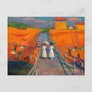 Cape Cod Pier von William Glackens Vintag Postkarte