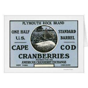 Cape Cod Plymouth Rock Brand Cranberry Label