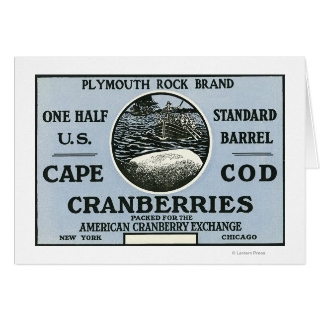 Cape Cod Plymouth Rock Brand Cranberry Label (Vorderseite (Horizontal))