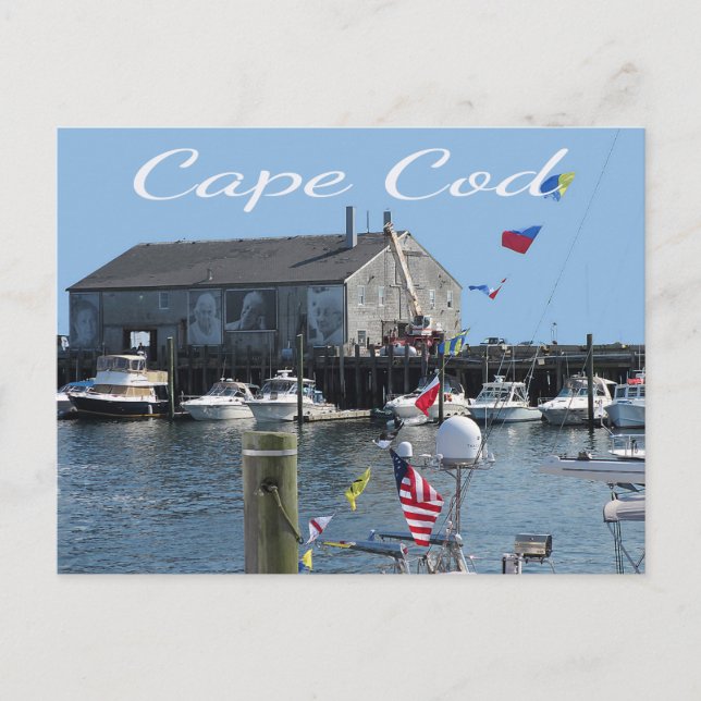 Cape Cod Provincetown MA Fishermans Wharf Postkart Postkarte (Vorderseite)