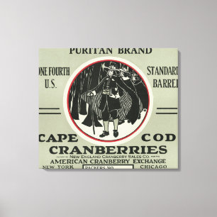 Cape Cod Puritan Brand Cranberry Label Leinwanddruck