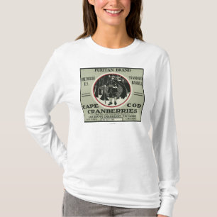 Cape Cod-Puritaner-Marken-Moosbeeraufkleber T-Shirt