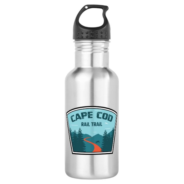 Cape Cod Rail Trail Edelstahlflasche (Vorderseite)