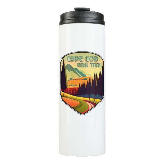 Cape Cod Rail Trail Farben Thermosbecher (Vorderseite)