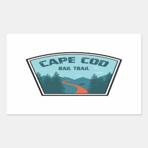 Cape Cod Rail Trail Rechteckiger Aufkleber