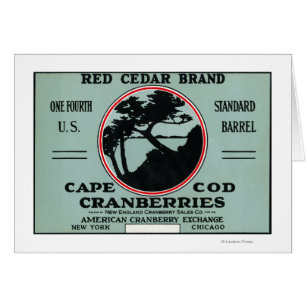 Cape Cod Red Cedar Marke Cranberry Label