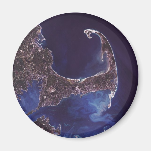 Cape Cod Satellite Foto Magnet (Vorne)