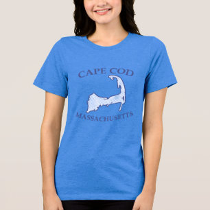 Cape Cod Silhouette Blauer Streifen Tri-Blend Shirt