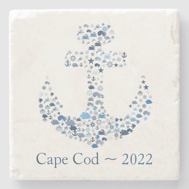 Cape Cod Souvenir Untersetzer - Anpassen (Vorderseite)