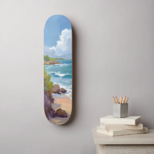 Cape Cod Strand Bucht Ozean Gemälde Skateboard