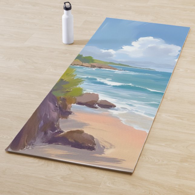 Cape Cod Strand Bucht Ozean Gemälde Yogamatte (Beispiel)