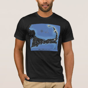 Cape Cod-Strand-Karte T-Shirt