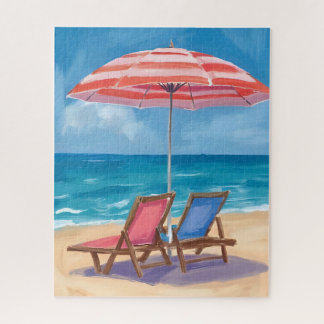 Cape Cod Strandtag | Aquarell-Ozean MA  Puzzle