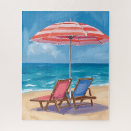 Cape Cod Strandtag | Aquarell-Ozean MA Puzzle