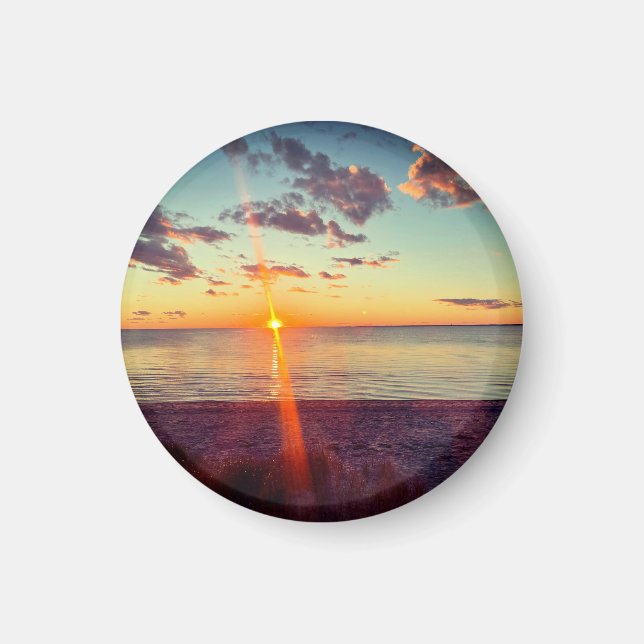 Cape Cod Stranduntergangs-Foto-Magnet Magnet (Vorne)
