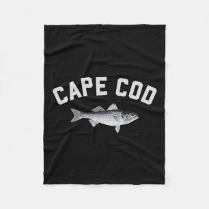 Cape Cod Striper gestreifter B lustiges Angeldesig Fleecedecke