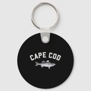 Cape Cod Striper gestreifter B-Spaß-Angel-Design  Schlüsselanhänger