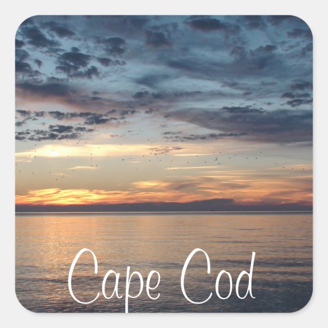Cape Cod Sunset Beach and Ocean Foto Sticker (Vorderseite)