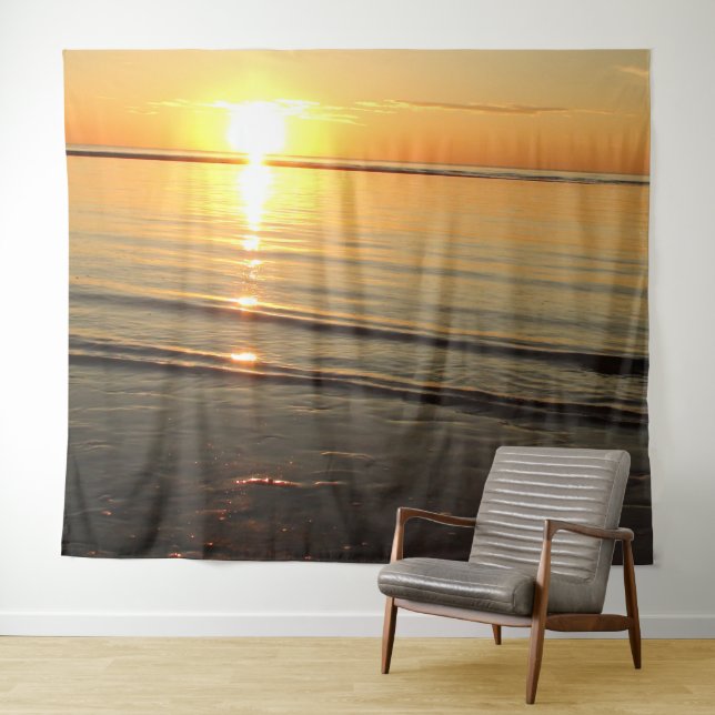 Cape Cod Sunset Ocean Fotografy Tapestry Wandteppich (Beispiel (Horizontal))