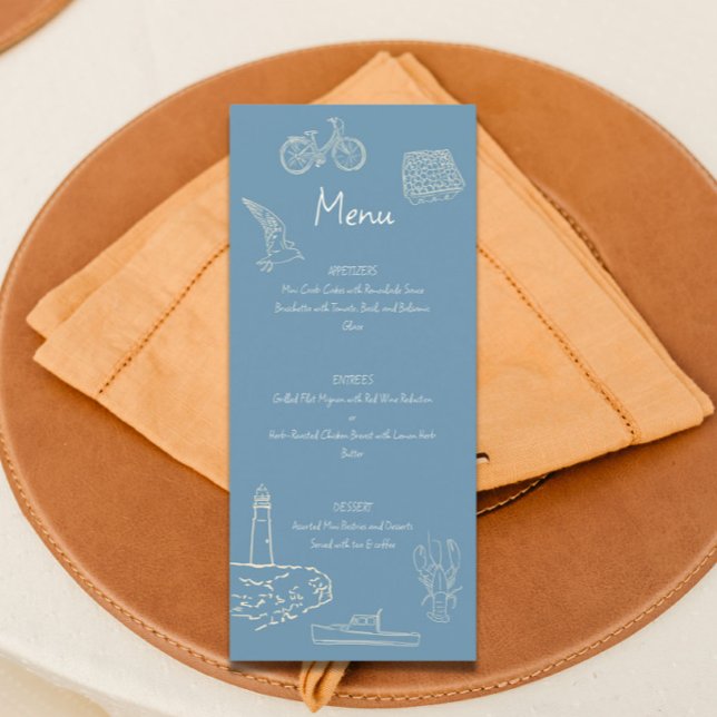 Cape Cod Theme Menü Menükarte (Von Creator hochgeladen)