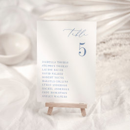 CAPE COD Tischnummer Blue Seat Card