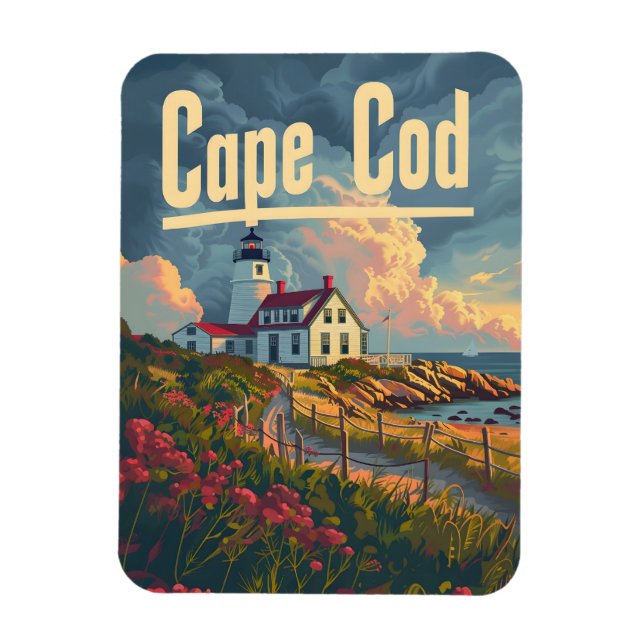 Cape Cod Vintag Magnet (Vertikal)