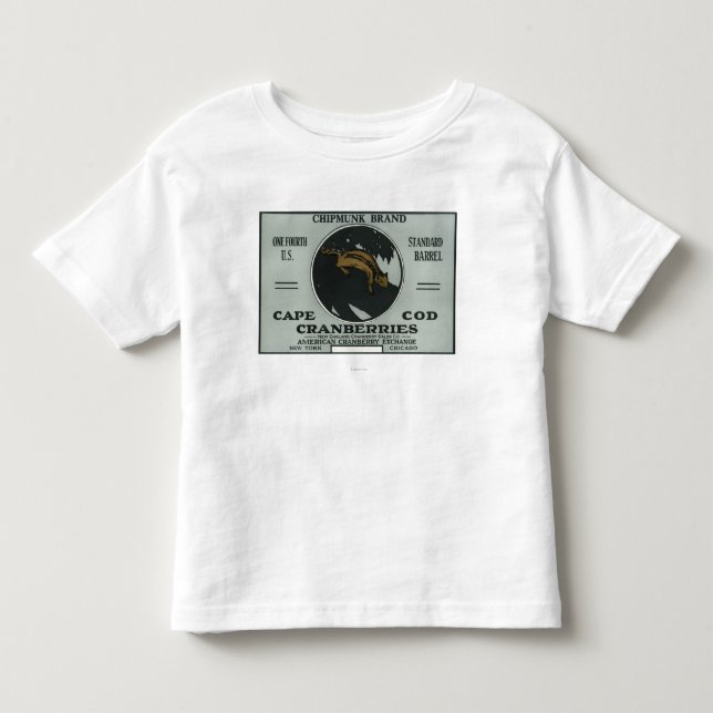 Cape Codchipmunk-Marken-Moosbeeraufkleber Kleinkind T-shirt (Vorderseite)