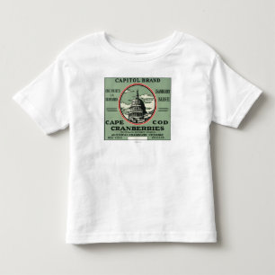 Cape- CodHauptstadts-Marken-Moosbeeraufkleber Kleinkind T-shirt