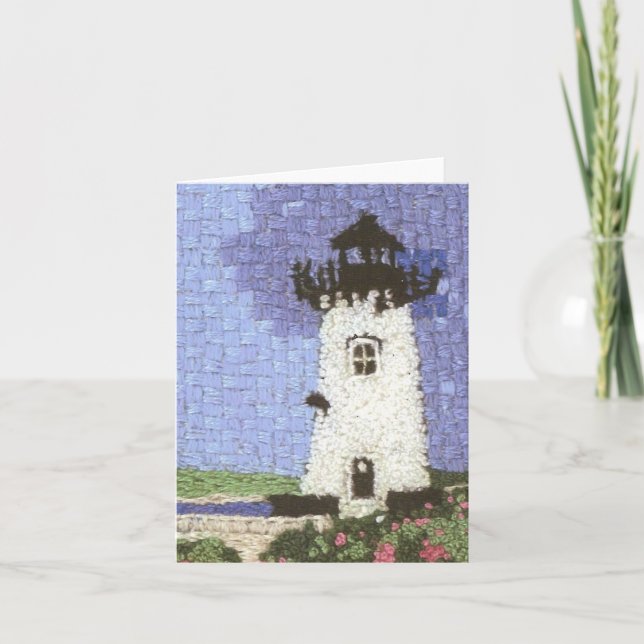 Cape Cod's Edgartown Lighthouse-Martha's Vineyard Dankeskarte (Vorderseite)