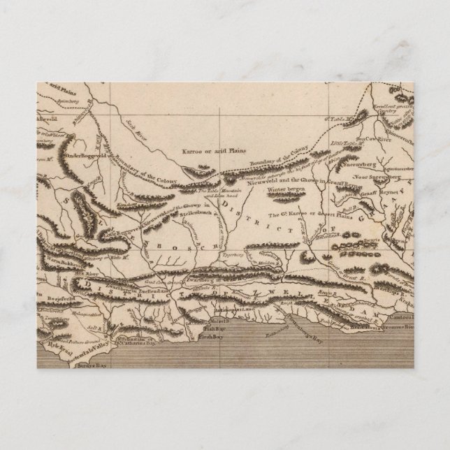 Cape Colony Map von Arrowsmith Postkarte (Vorderseite)