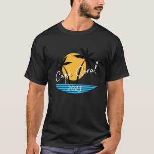 Cape Coral 2023 Strand Palmenbaum Urlaubsreise Mat T-Shirt