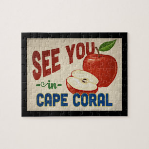 Cape Coral Florida Apple - Vintage Travel Puzzle