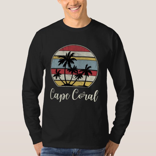 Cape Coral Florida Beach Vacation Trip Tropical Re T-Shirt (Vorderseite)