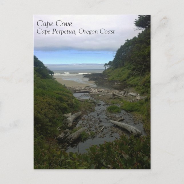 Cape Cove, Cape Perpetua, Oregon Postkarte (Vorderseite)