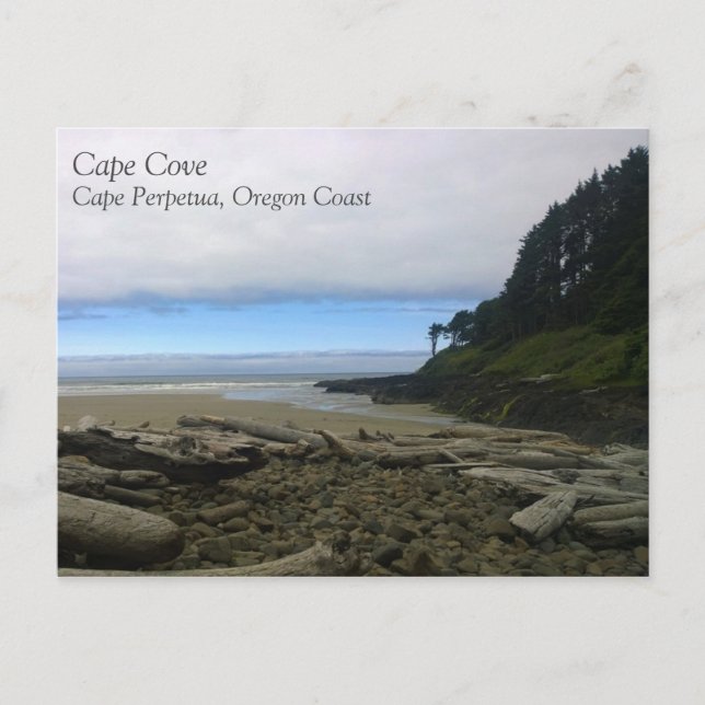 Cape Cove, Cape Perpetua, Oregon Postkarte (Vorderseite)