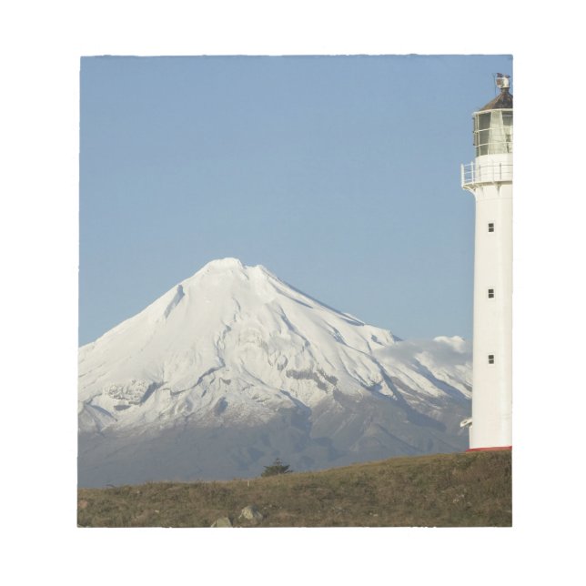 Cape Egmont Lighthouse und Mt Taranaki / Mt Notizblock (Vorderseite)