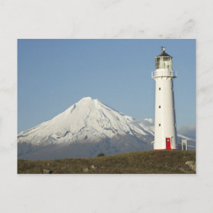 Cape Egmont Lighthouse und Mt Taranaki / Mt Postkarte