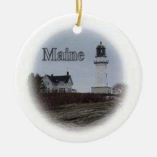 Cape Elizabeth Lighthouse Keramikornament